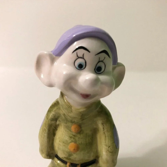 Dopey Figurine Ceramic Snow White 3 Inch Tall Figure Unmarked - Picture 6 of 14
